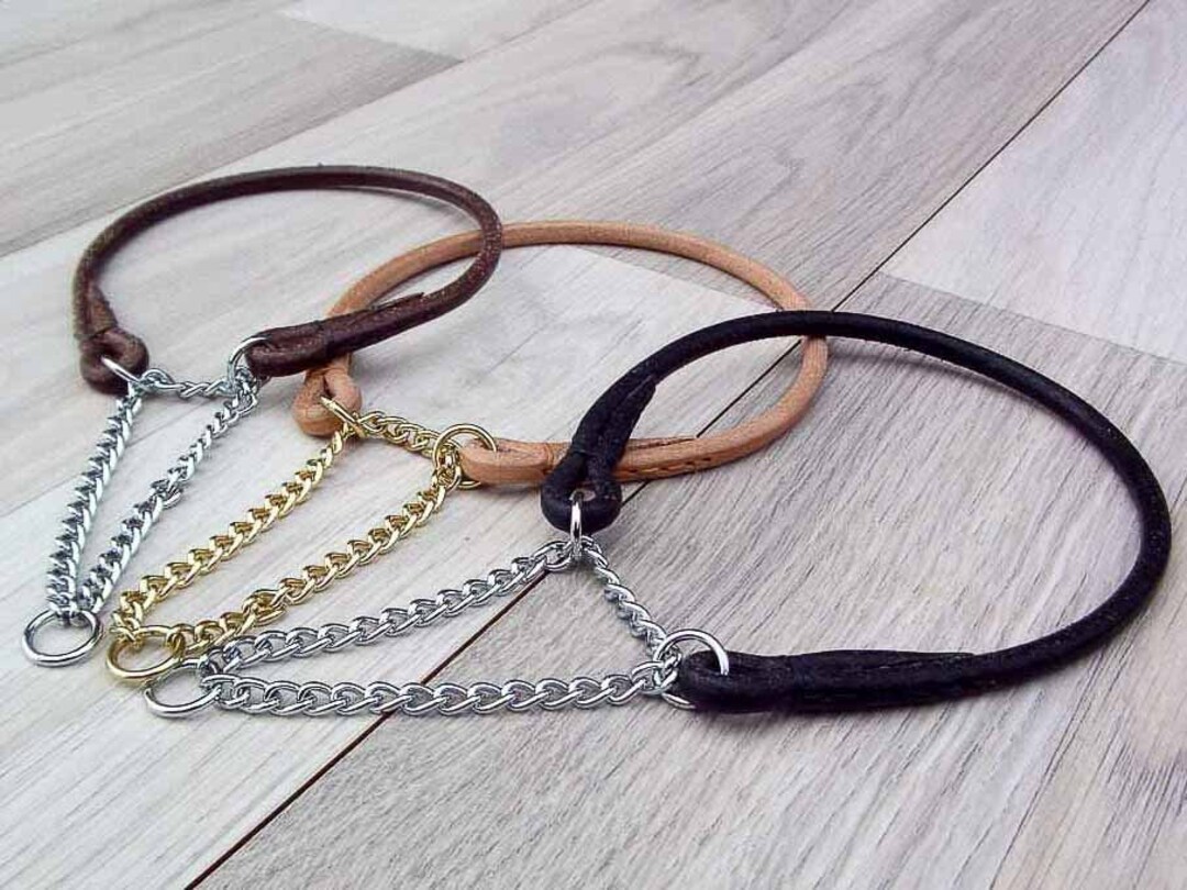 Leather Halfcheck / Martingale Dog Show Collar Premium Etsy