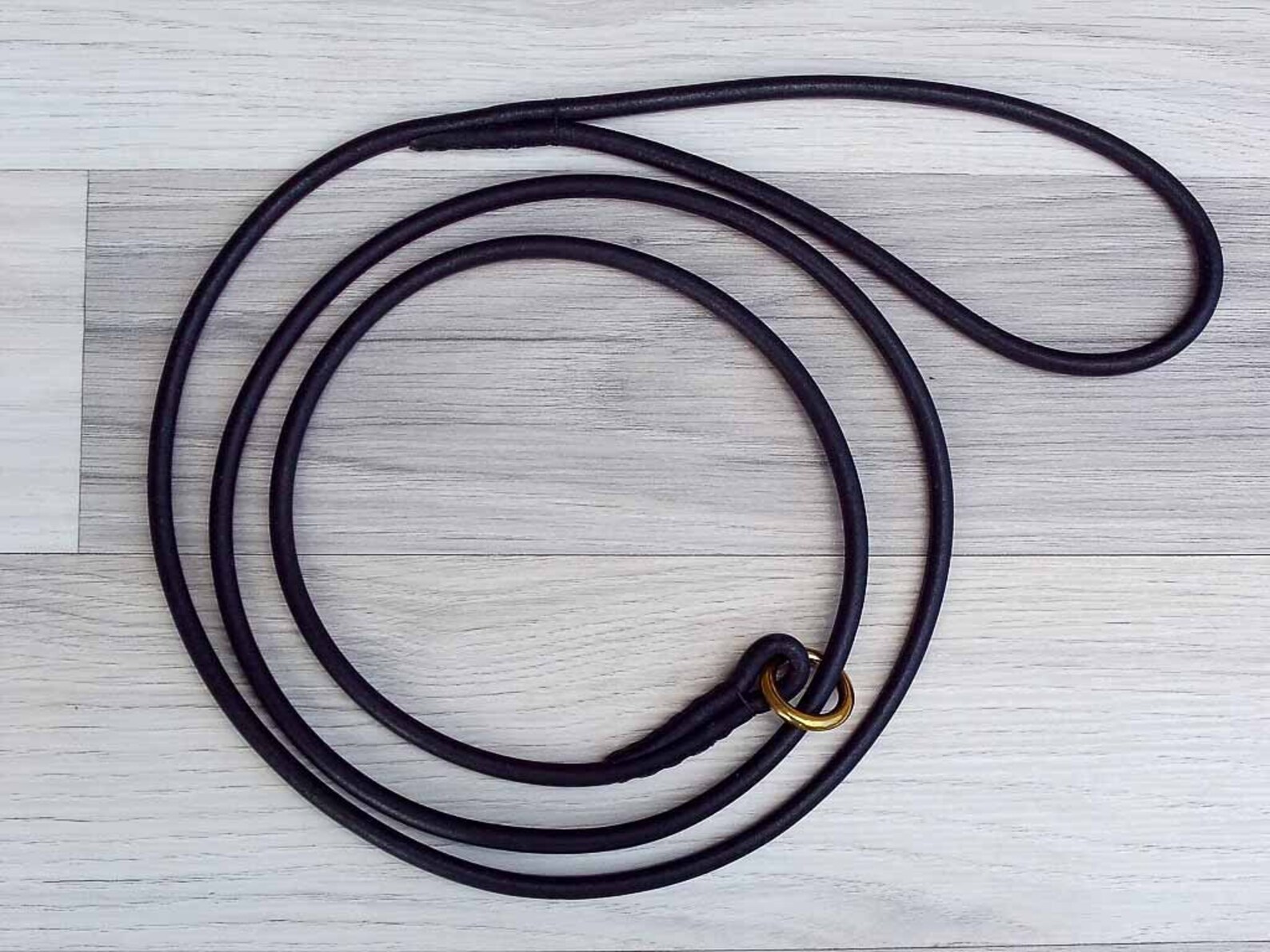 Leather Dog Show Slip Leash Premium Round / Rolled Leather Etsy