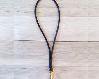 Short Handle Leather Traffic Leash