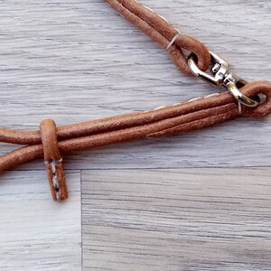 Leather Show Slide Dog Leash / Cocker Set Premium Round / Rolled Leather image 3