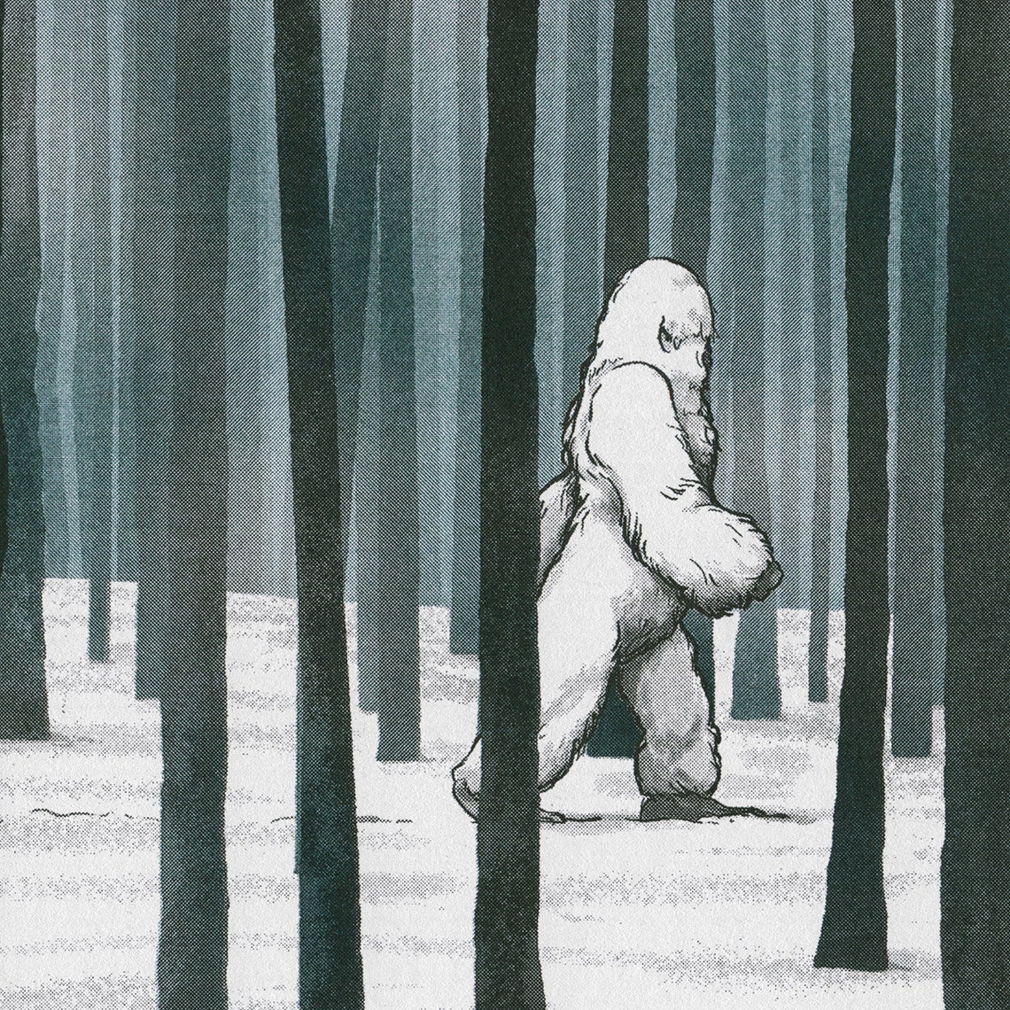 Yeti Art Print 11x14 Ecofriendly Riso Print Etsy