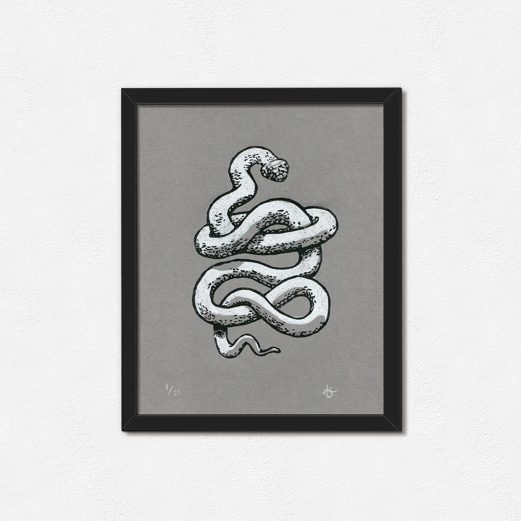 Snake Art Print - 8x10