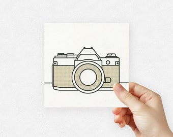 Canon Camera Art Print - Classic Camera Art - 5x5" Risograph Print