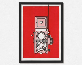 Rolleiflex Camera A3 Art Print