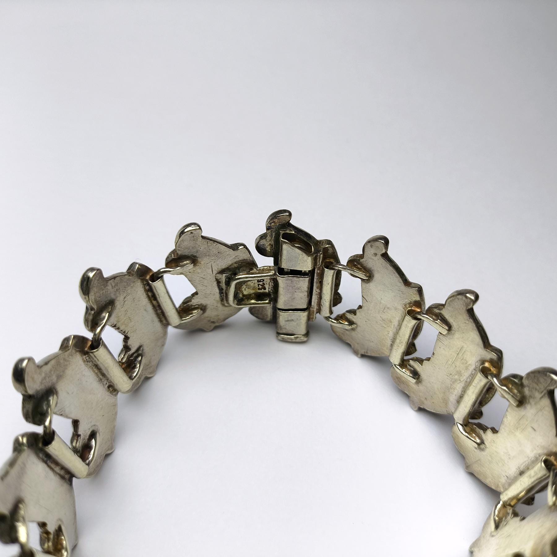 ヴィンテージスタイル スターリングシルバー フィッシュブレスレット