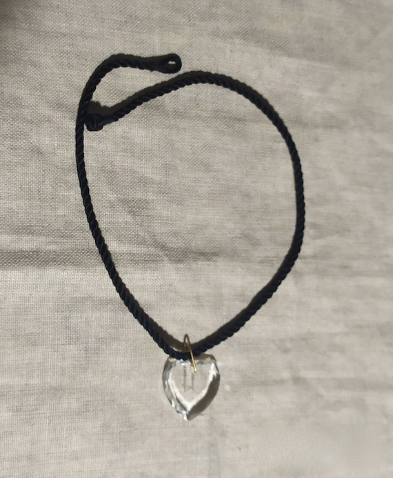 Crystal Heart Pendant Choker Crystal Heart Pendant Choker
