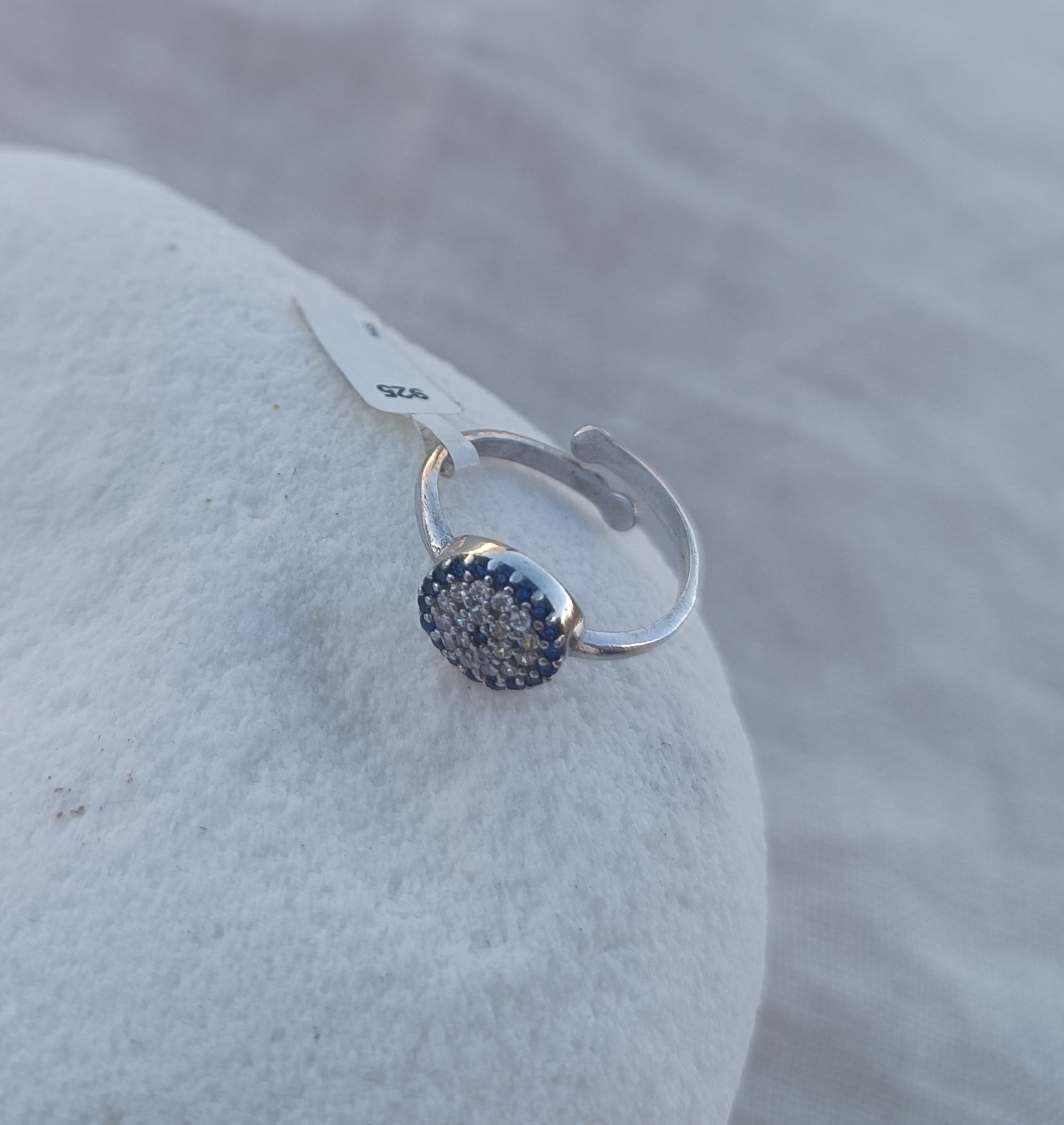 Lucky Eye Ring With Swarovski Crystals Rhodium Plated 925