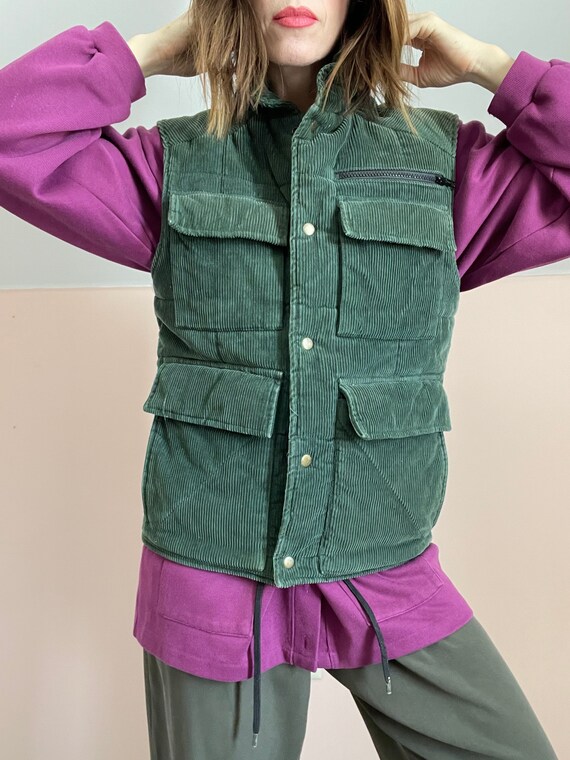 Vintage 90s Green Forest Corduroy 
