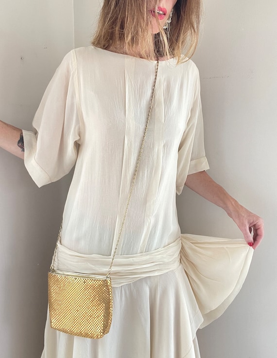 Vintage 80s Off White 20s Style NICOLE MILLER Ray… - image 10