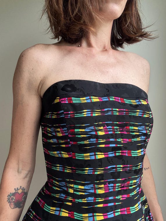 Vintage 80s Strapless Corset Style Fit and Flare Mini Dress Size 6 - 100%  Silk - Etsy Israel