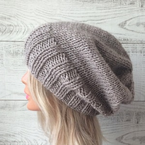 Knit beanie knit hat women hat wool knit hat slouchy knit hat knit beanie