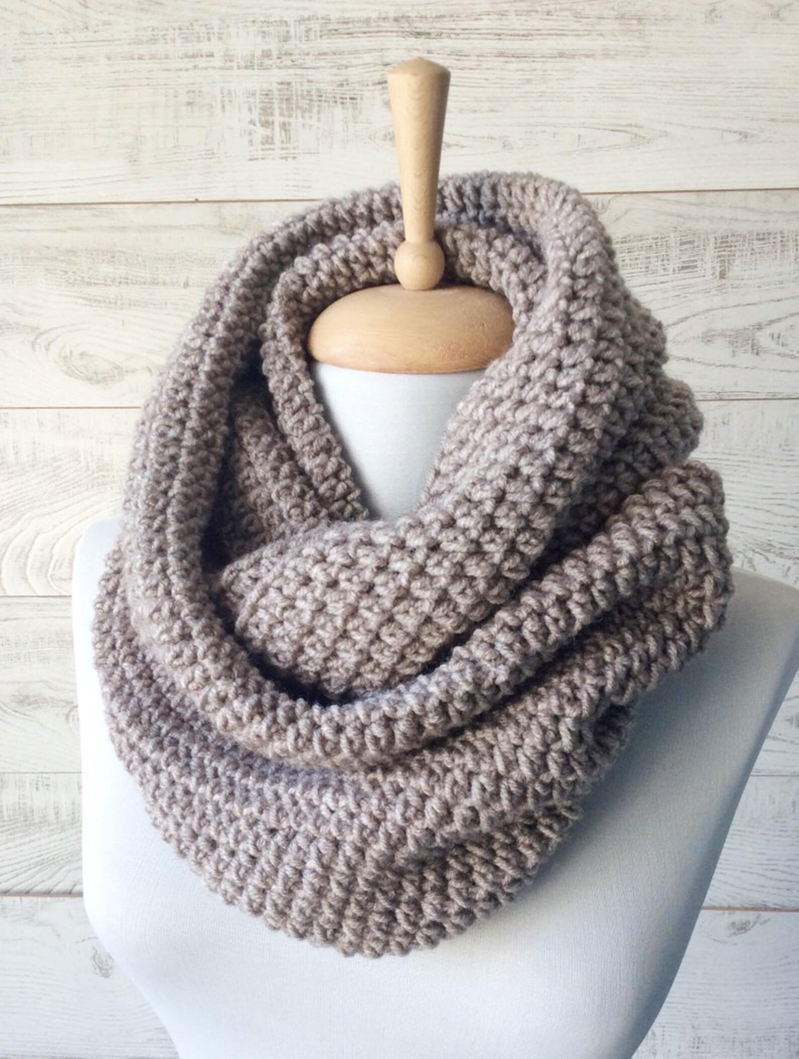 Chunky Knit Infinity Scarf Wool Scarf Chunky Knit Scarf Circle - Etsy