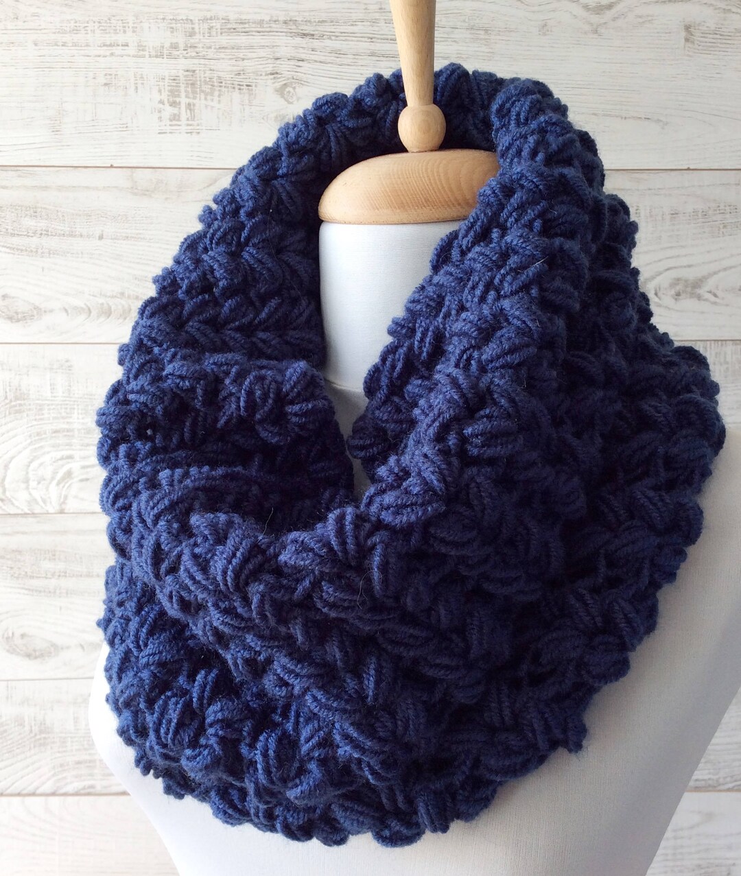 Chunky Scarf Infinity Scarf Knit Cowl Winter Scarf Circle Scarf Crochet ...