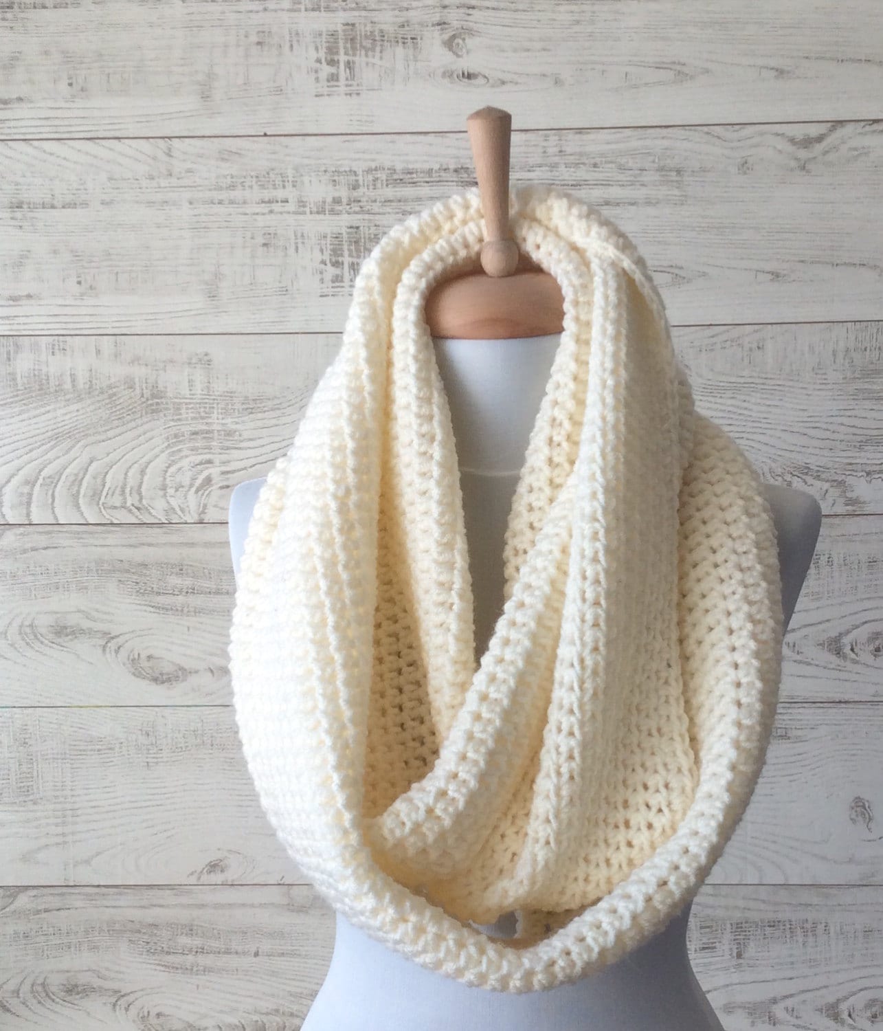 Oversized Knit Infinity Scarf Chunky Knit Scarf - Etsy