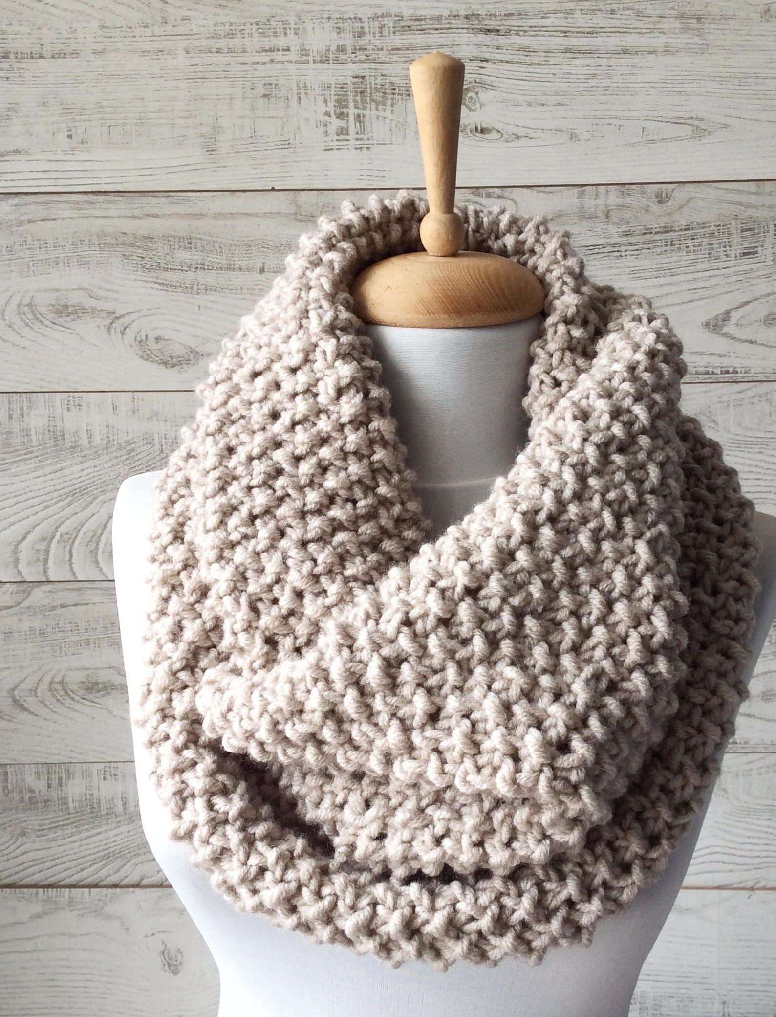 Chunky Knit Scarf Cowl Scarf Knit Infinity Scarf Womens Scarves Fall ...