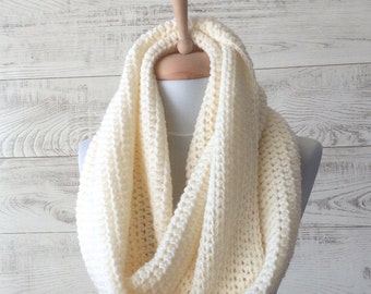 Oversized knit infinity scarf chunky knit scarf