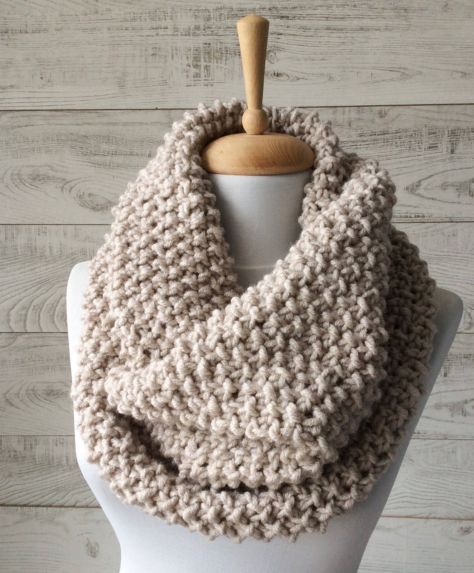 Chunky Knit Scarf Cowl Scarf Knit Infinity Scarf Womens Scarves Fall ...