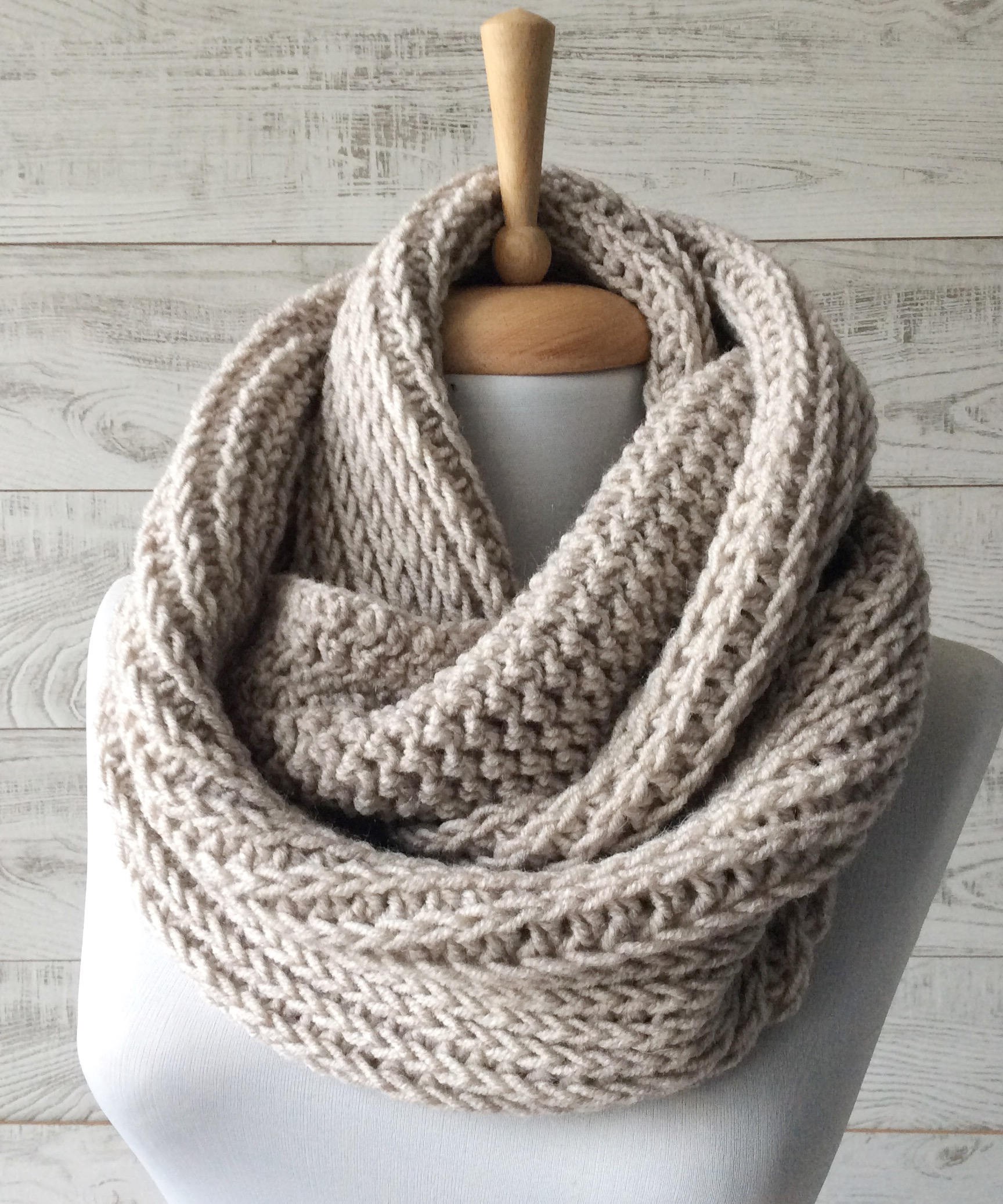Scarf infinity scarf Winter Scarf Cowl Knit Scarf man | Etsy