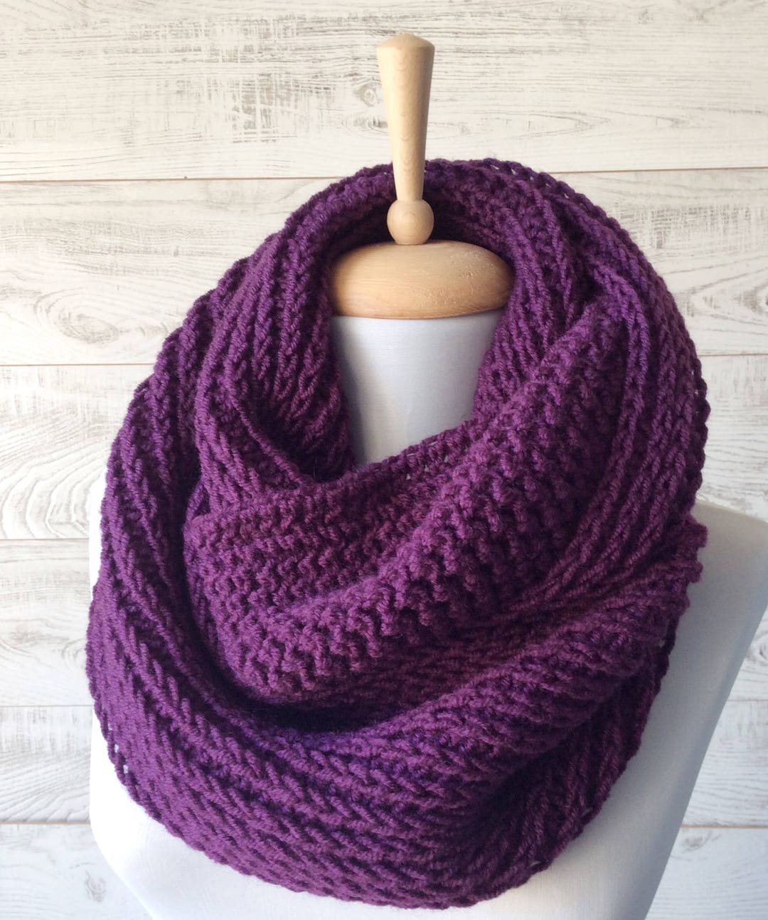 Infinity Winter Chunky Teal Scarf Knit Scarf Wool Infinity Scarf Mens ...