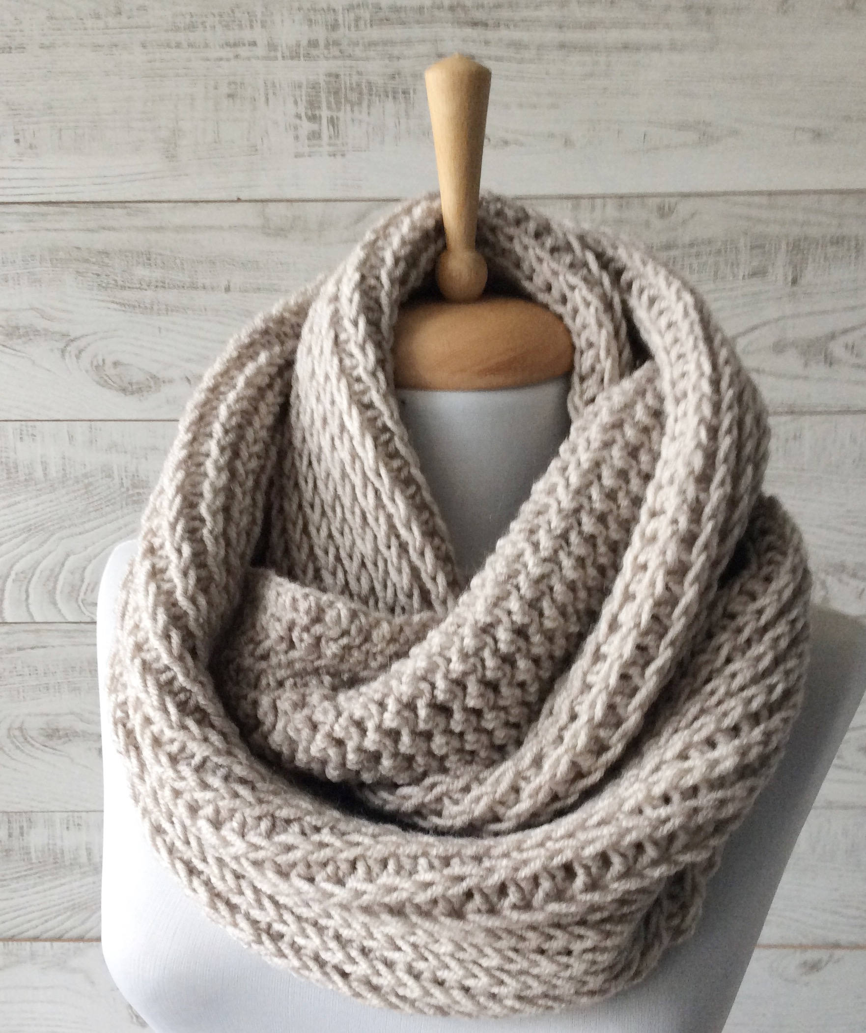 Scarf Infinity Scarf Winter Scarf Cowl Knit Scarf Man Etsy