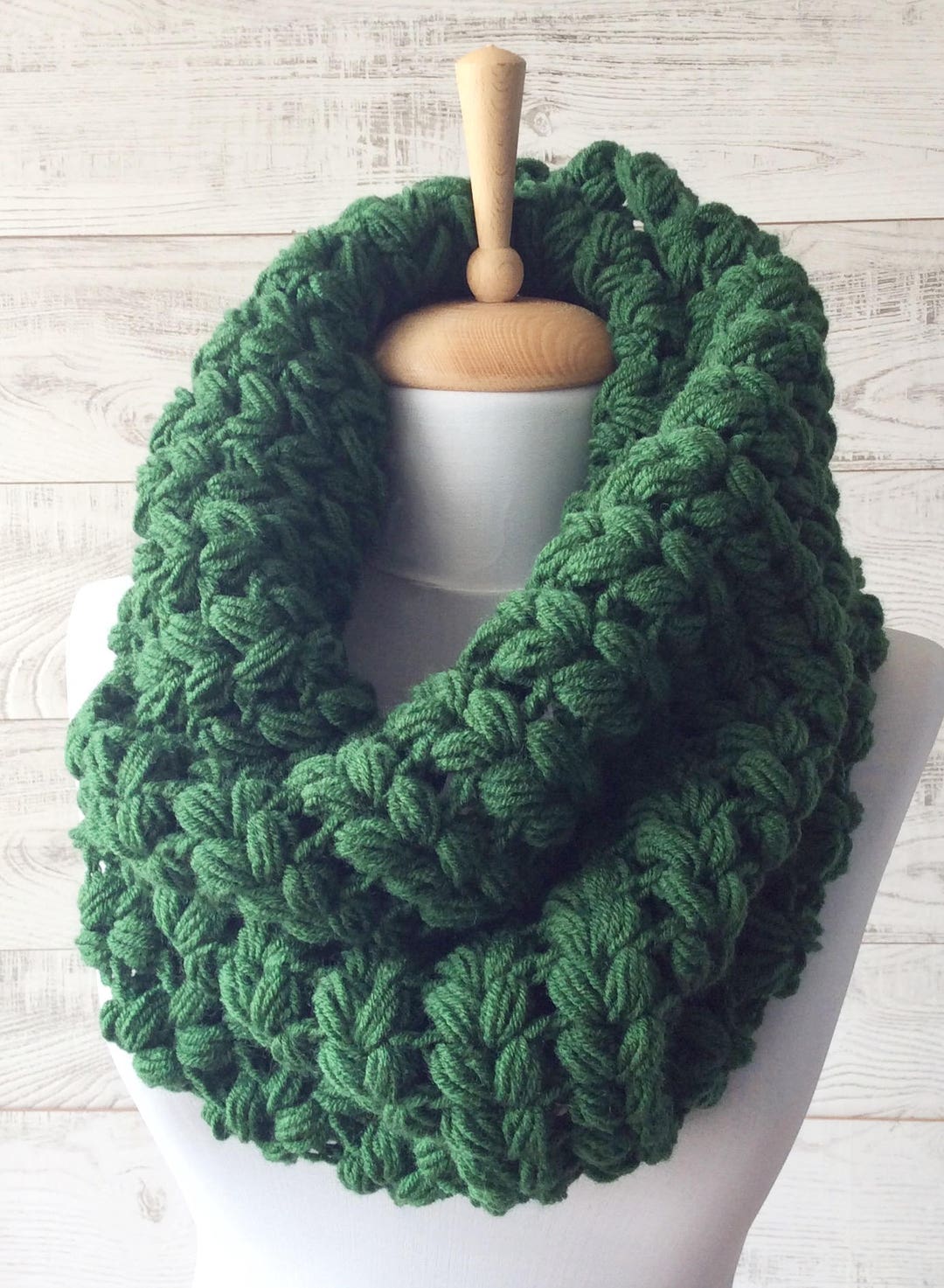 Chunky Scarf Infinity Scarf Knit Cowl Winter Scarf Circle Scarf Crochet ...