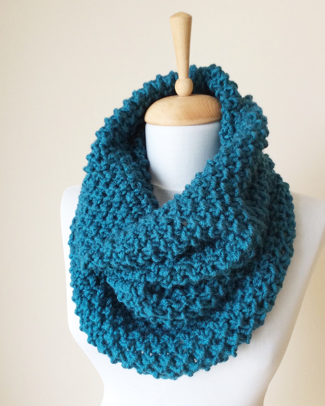 Chunky Knit Scarf Cowl Scarf Knit Infinity Scarf Womens Scarves Fall ...