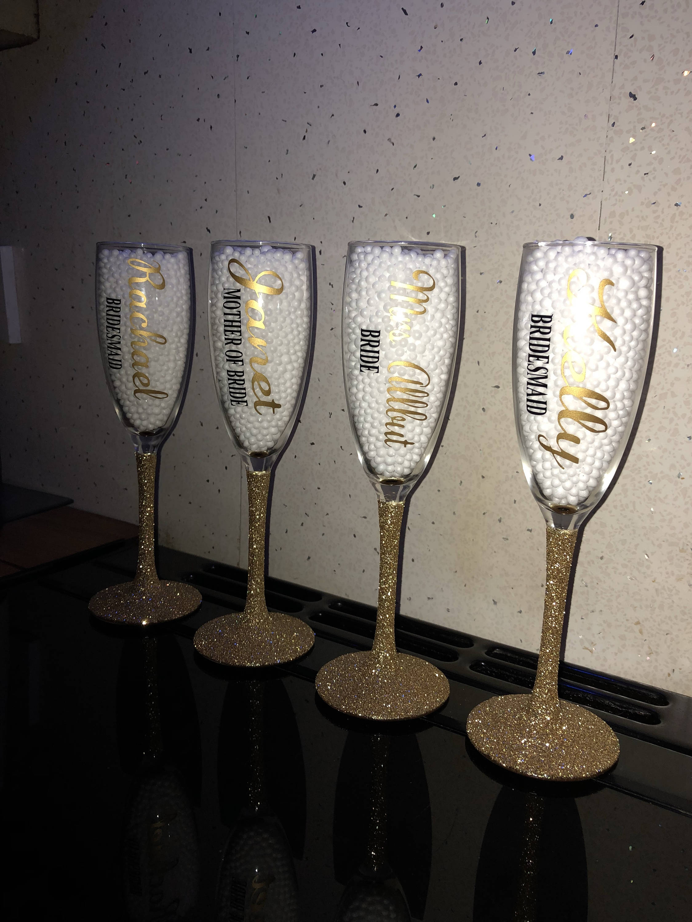 Bridesmaid champagne flutes bride flute mother of the bride. Etsy