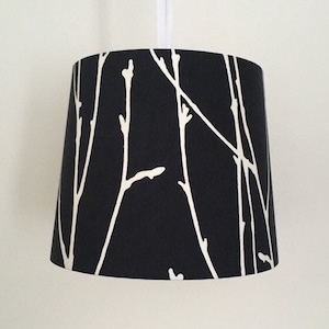 Beautifully Handmade Drum Lampshade In 'Jungle Forest' Fabric By Cloud 9