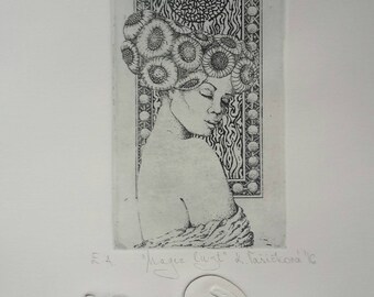 Magic Lust" original etching by Katarina Vasickova