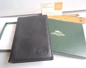 Longchamp wallet in soft leather black  good condition with  box by 1990? In very good state use free sending mocked in Paris France