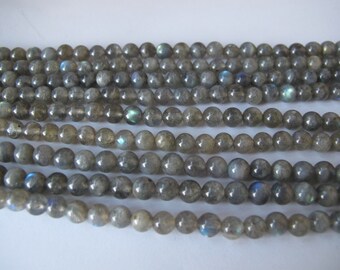 Labradoriet ronde kralen 6mm. Natuurlijke Labradoriet edelstenen kralen. Blauwe flits losse kralen