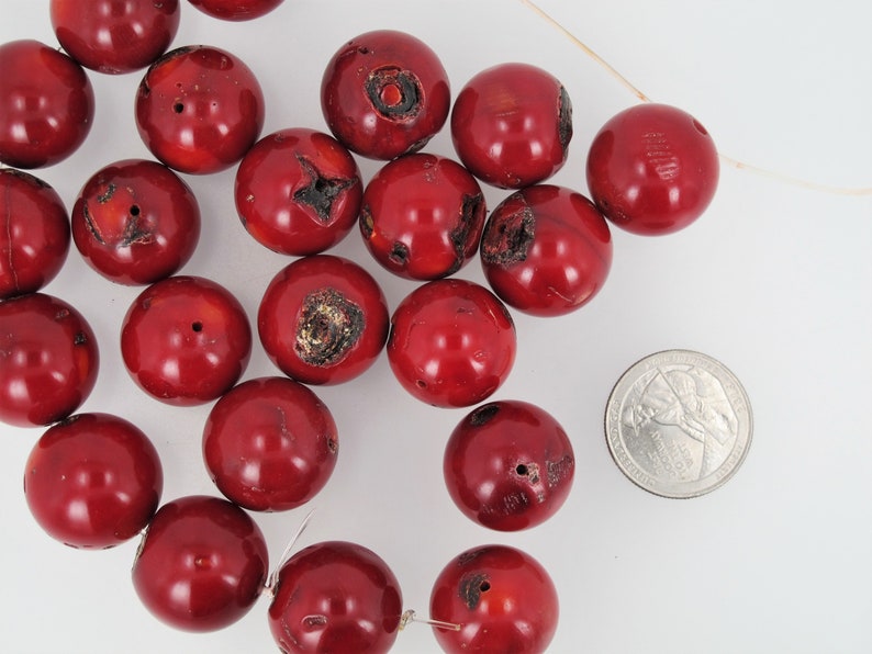 Large coral beads Clearance