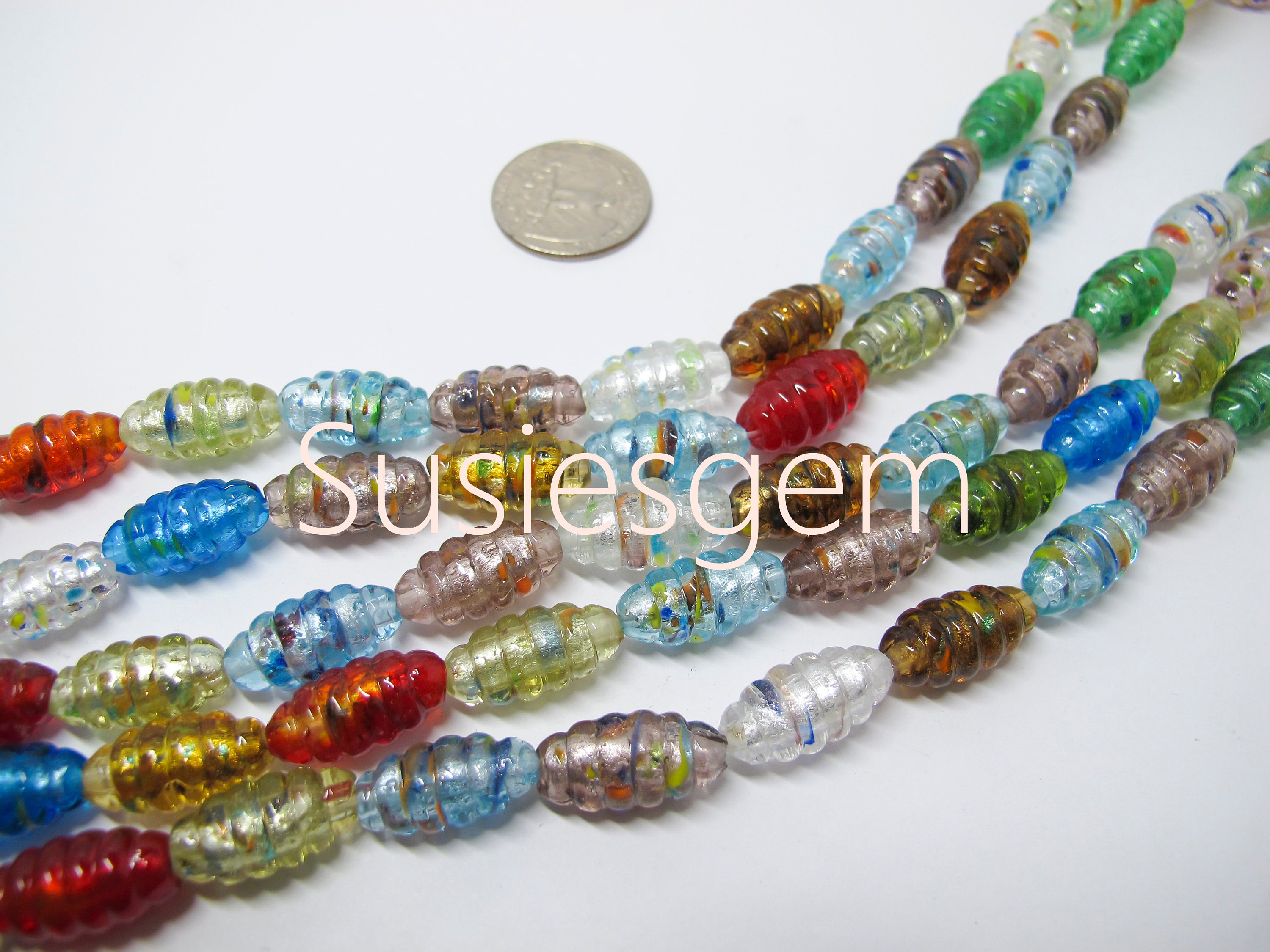 10mm Murano Transparent Faceted Rondelle Green Flower Lampwork Crystal  Glass Beads for Jewelry DIY Making Bracelet