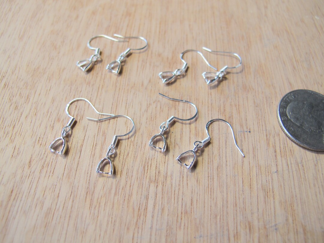 925 Sterling Silver Hook Earring/pinch Bail Earring/ Ear Wire for