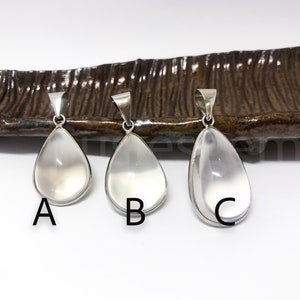 Natural Clear Crystal Pendants. Well Polished Natural Quartz Teardrop Pendant. Healing Stone. DIY Supply