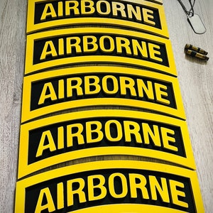 Airborne Tab Plaque: Military Wall Decor, Army Gift