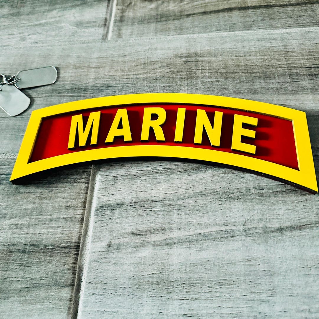 Custom Rocker Tabs Military Gift USMC Marine Rocker Tab - Etsy