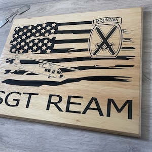 Military Gift Retirement Plaque Army Veteran Gift Idea Military Promotion Gift Soldier Gift PCS ETS Gift Military Ceremony