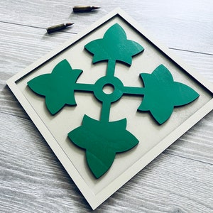 Logo 4th Infantry Division : décoration murale découpée au laser de l'armée américaine