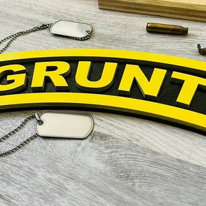 Military Gift US Army Grunt Tab. Retirement, Service Member, Special Forces. Infantry