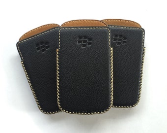 BlackBerry Q10, handgefertigt aus echtem Leder Case | Schwarz | Gehäuse/Box Case