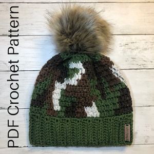 Firefly Camo Beanie - Crochet PATTERN