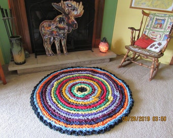 Crocheted Rag Rug - Etsy