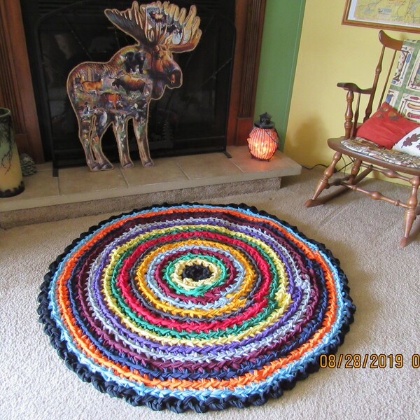 Round Crochet Rug Etsy