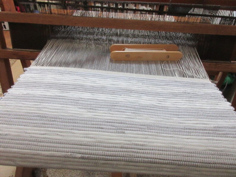 Loomed Gray and White Rag Rug. Measures 25 by 60 Inches. JW514 Etsy