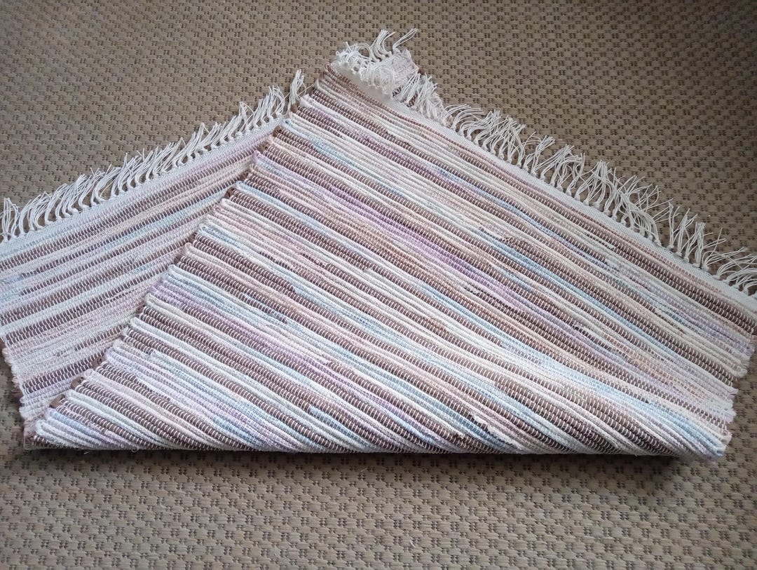 Multi Colored Woven Rag Rug. - Etsy