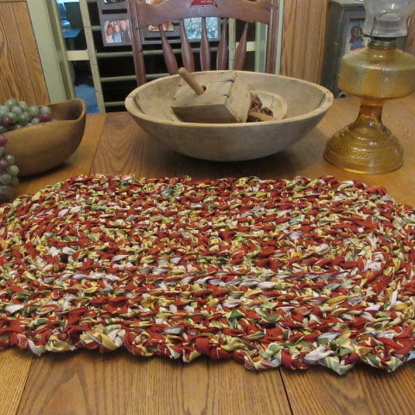 Orange Rag Rug Etsy