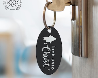 Look Unto Christ Metal Sign: LDS Youth Theme Gift