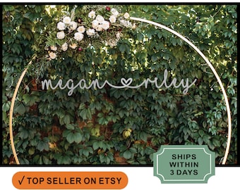 Personalized Metal Name Sign with Heart: Custom Wedding Anniversary Decor - I Heart You