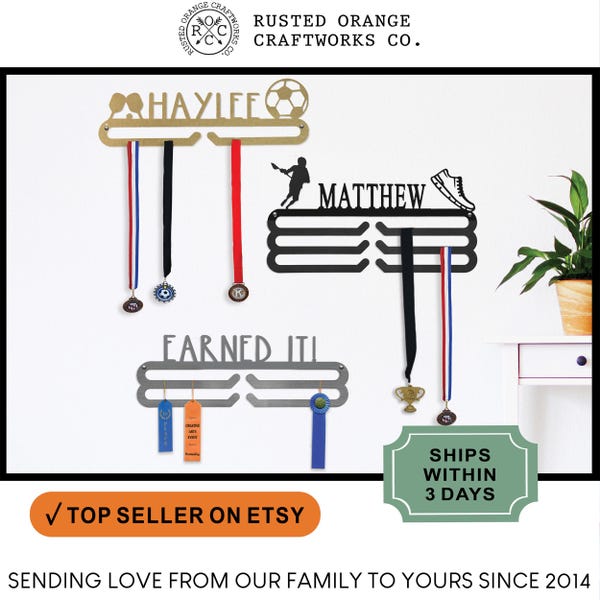 Medal Hanger Display Holder Rack for Awards or Ribbons - Medal Holder Medal Display Medal Holder Display Medal Rack Running Medal Display